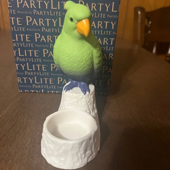 Partylite Verde Parrot Tealight Candle Holder P93014 With Original Box Bird - Picture 3 of 11